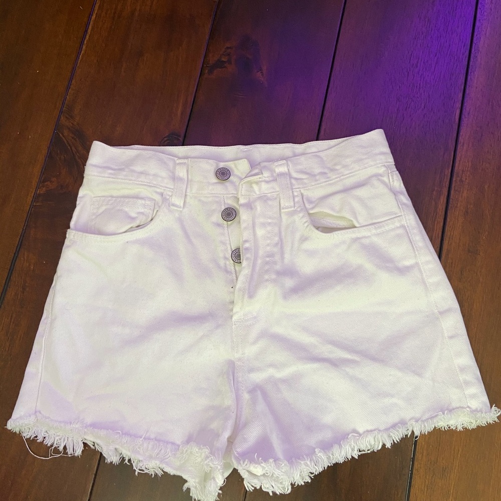 white high rise brandy melville shorts